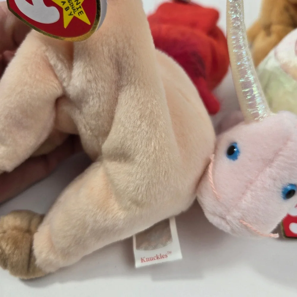 Ty Beanie Babies Lot Swirly Snail Stretch Ostrich Nuts Squirrel Mac Monkey Hope